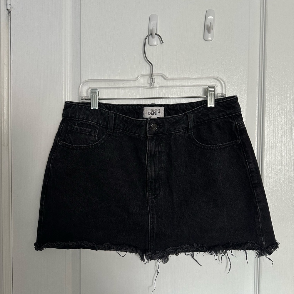Dynamite Black Denim Skirt